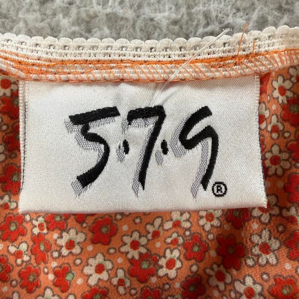 Y2K 579 orange & red milkmaid cami tank top - Picture 4 of 8
